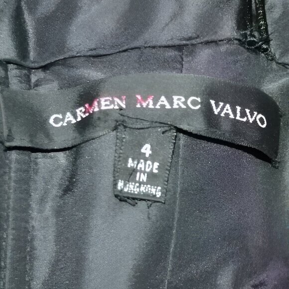 CMV Tiered Black Nude Lace Chiffon Sequin Tiered Cocktail Evening Gown Dress S 4 - Picture 6 of 7